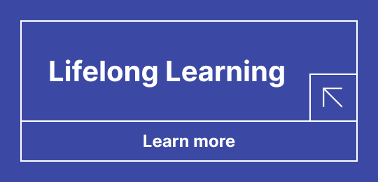 Blue visual representing Lifelong Learing